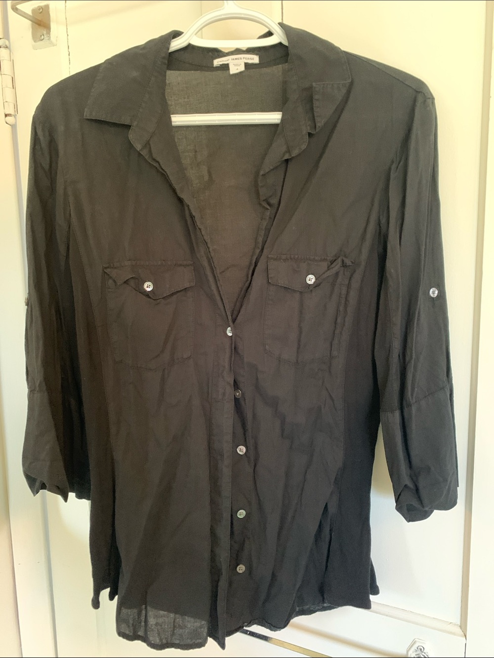 James Perse Black Lightweight Shirt